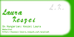 laura keszei business card